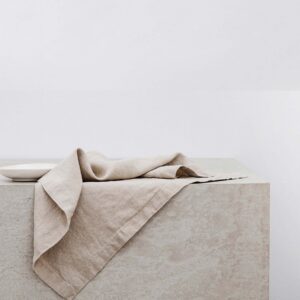 Washed Linen Dining Napkin Set in Natural