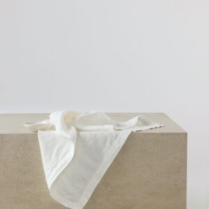 Washed Linen Dining Napkin Set in Ivory