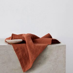 Washed Linen Dining Napkin Set in Sienna