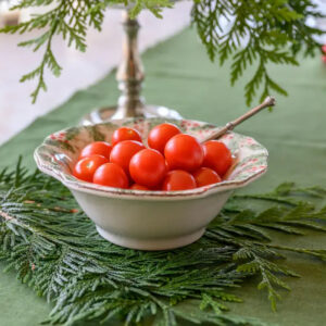 Textured Ceramic Footed Compote Bowl