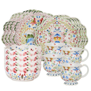Decorative Multicolor Sixteen Piece Dinnerware Set