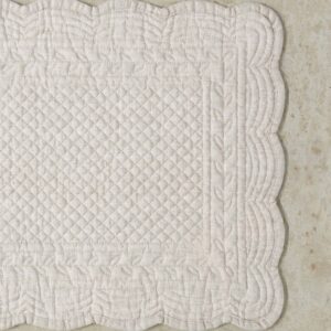 Embroidered Linen Dining Placemat Set in Natural