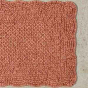 Embroidered Linen Dining Placemat Set in Sienna