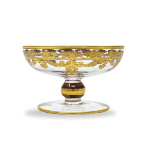 Gold Elegant Glass Footed Compote Bowl Edition