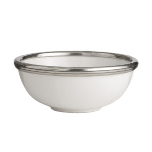 White Decorative Metal Footed Compote Bowl Edition