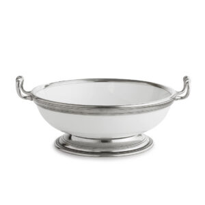White Metal Footed Compote Bowl Edition
